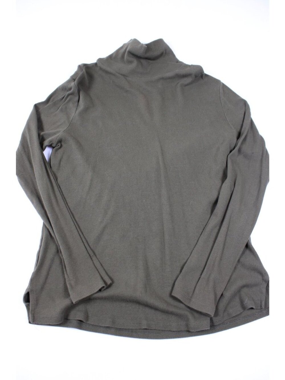 Ambiance Womens Plus Size Olive Green Turtleneck Top 3X